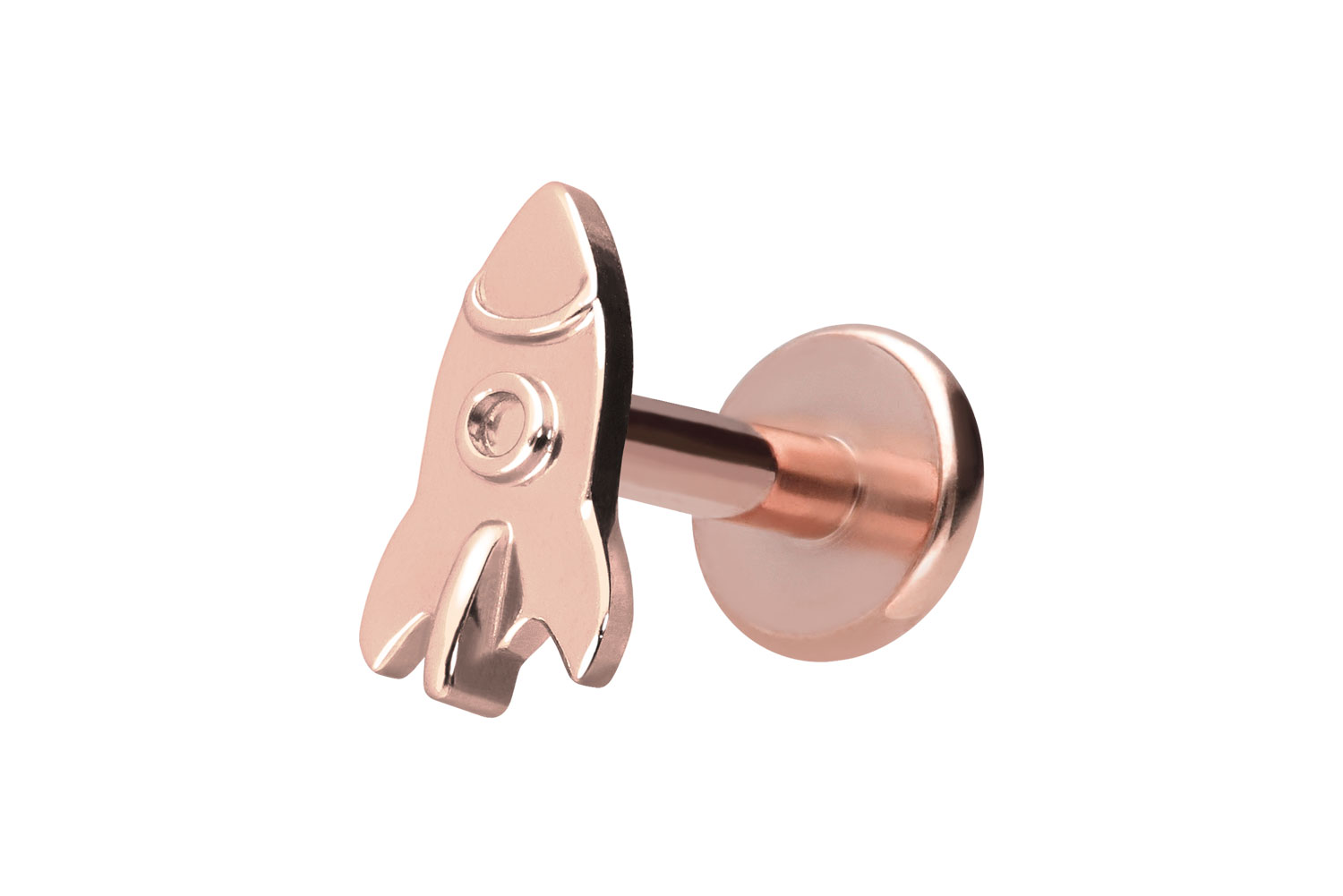 Titan Labret Piercing mit Innengewinde RAKETE